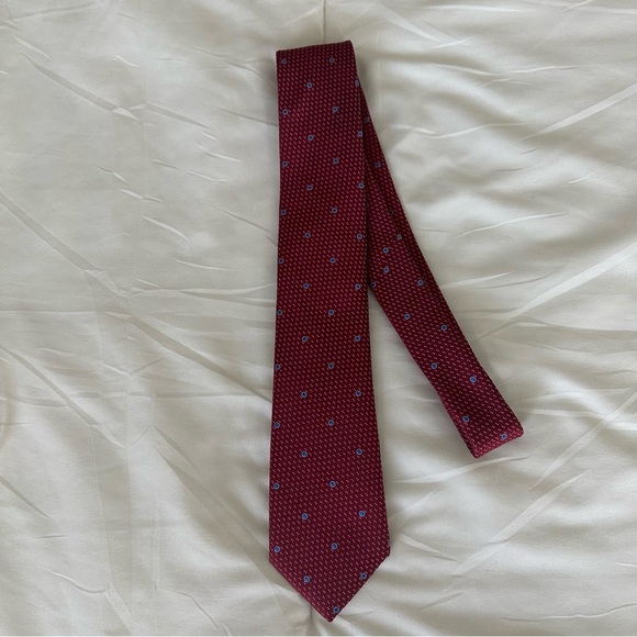 Nautica Other - Nautica Burgundy Tie with Blue Dots